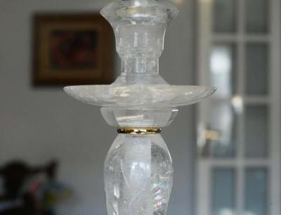 Elegant Form Rock Crystal Candleholders by Phoenix