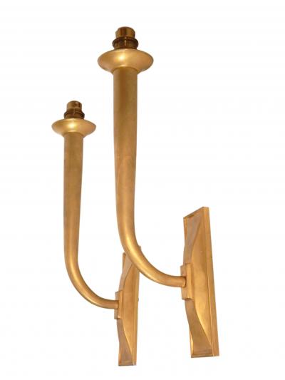 Elegant Gilt Bronze Art Deco Sconces So simple they would work with any decor 