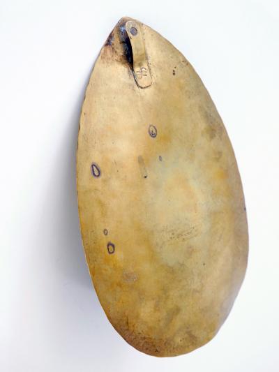 Elegant Hammered Brass Bauhaus Candle Sconce 1930s Germany