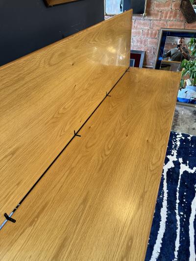 Elegant Italian Mid Century Adjustable Console Table 1970s