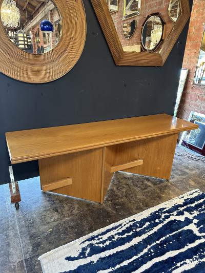 Elegant Italian Mid Century Adjustable Console Table 1970s