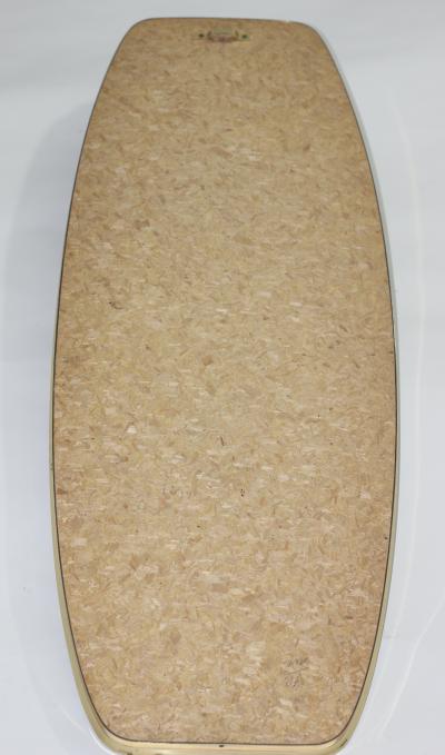 Elegant Long Rectangular Brass Frame Wall Mirror with Black Trim 1960 Italy