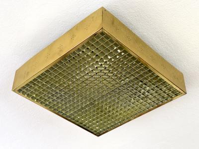 Elegant Mid Century Modern Brass Flush Mount or Ceiling Lamp Sweden 1960s