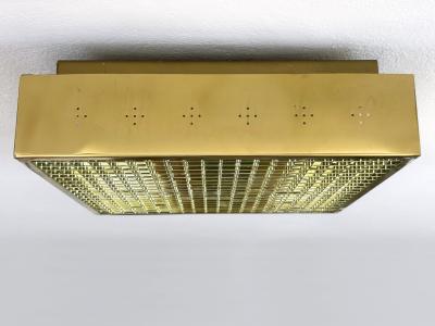 Elegant Mid Century Modern Brass Flush Mount or Ceiling Lamp Sweden 1960s