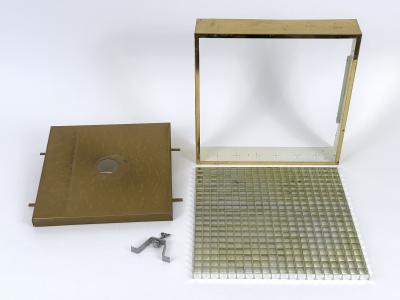 Elegant Mid Century Modern Brass Flush Mount or Ceiling Lamp Sweden 1960s