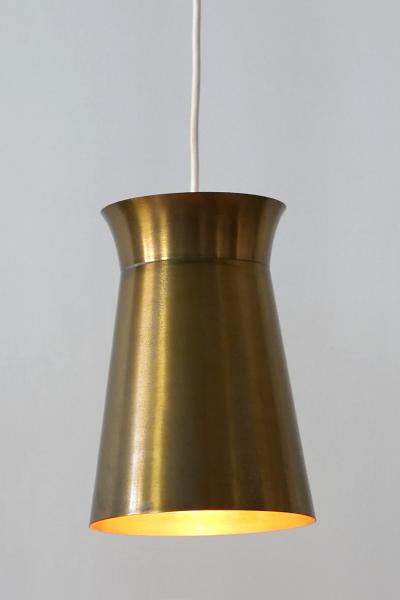 Elegant Mid Century Modern Brass Pendant Lamps or Hanging Lights 1950s Germany