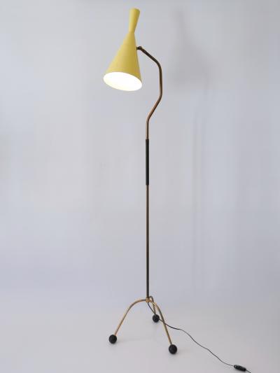 Elegant Mid Century Modern Diabolo Floor Lamp or Reading Light Austria 1950s