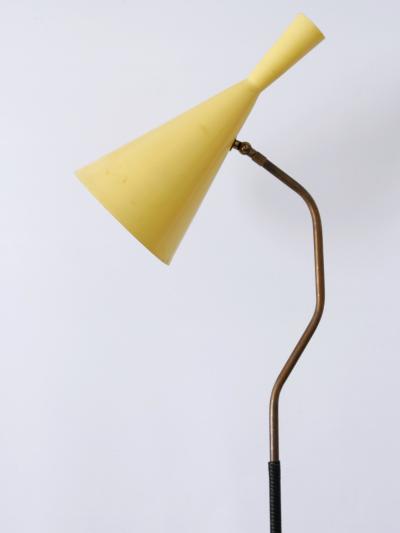 Elegant Mid Century Modern Diabolo Floor Lamp or Reading Light Austria 1950s