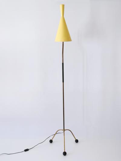 Elegant Mid Century Modern Diabolo Floor Lamp or Reading Light Austria 1950s