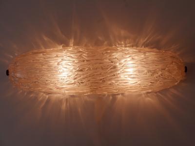 Elegant Mid Century Modern Iridescent Murano Glass Ceiling Lamp or Sconce 1950s
