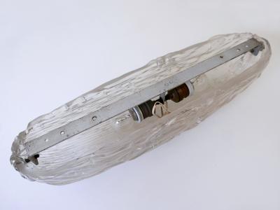 Elegant Mid Century Modern Iridescent Murano Glass Ceiling Lamp or Sconce 1950s