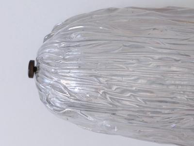 Elegant Mid Century Modern Iridescent Murano Glass Ceiling Lamp or Sconce 1950s