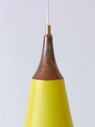 Elegant Mid Century Modern Perforated Aluminium Pendant Lamp Austria 1960s