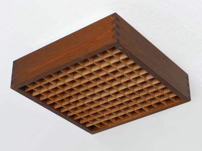 Elegant Mid Century Modern Pine Wood Flush Mount or Ceiling Lamps Sweden 1970s