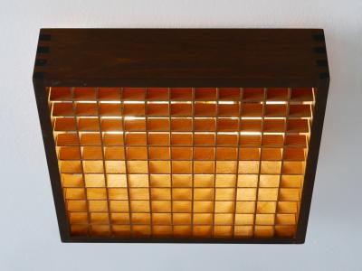 Elegant Mid Century Modern Pine Wood Flush Mount or Ceiling Lamps Sweden 1970s