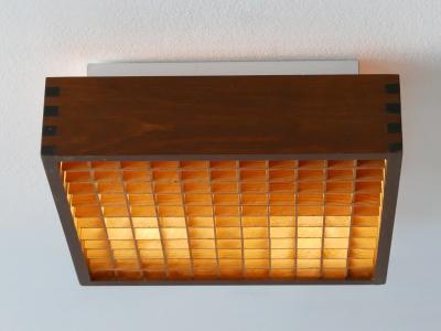 Elegant Mid Century Modern Pine Wood Flush Mount or Ceiling Lamps Sweden 1970s