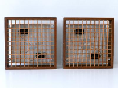 Elegant Mid Century Modern Pine Wood Flush Mount or Ceiling Lamps Sweden 1970s