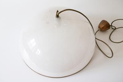 Elegant Mid Century Modern Textured Lucite Pendant Lamp or Hanging Light 1970s