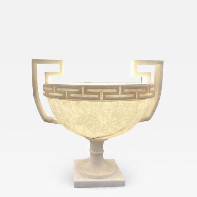 Elegant Neoclassical Style Alabaster Marble Vase or Table Light