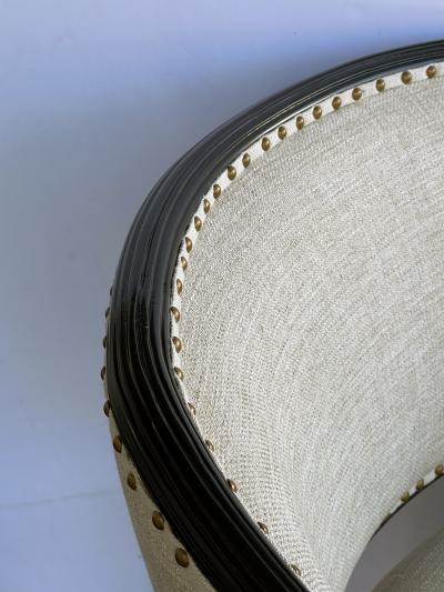 Elegant Pair of Austrian Secessionist Style Ebonized Open Armchairs