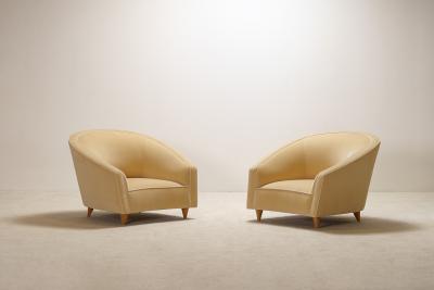 Elegant Pair of Italian Armchairs