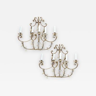 Elegant Pair of Italian Sconces