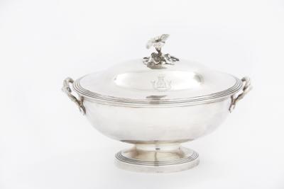 Elegant Refined French Silver Plate Covered Tureen