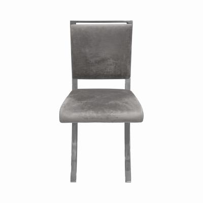 Elegant Side Desk Chair with Sculptural Frame in Polished Chrome 1970s