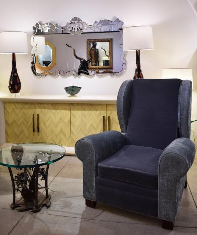 Elegant Wall Hanging Mirror 1940s