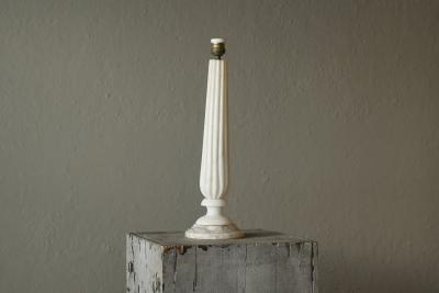 Elegant and Large Table Lamp in Carved Alabaster Italy 1950s