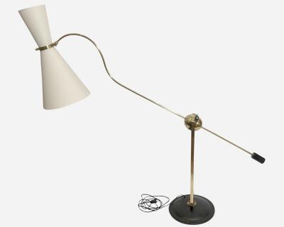 Elegant and original double light diabolo floor lamp France circa 1940