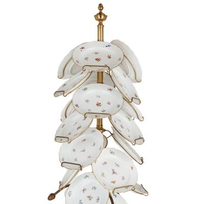 Elegant brass revolving display stand for plates