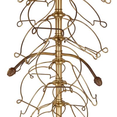 Elegant brass revolving display stand for plates
