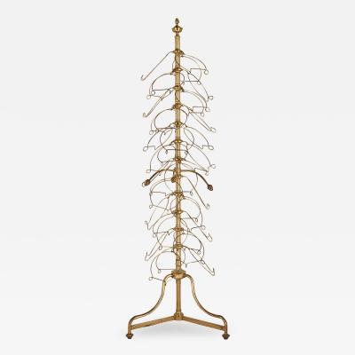 Elegant brass revolving display stand for plates