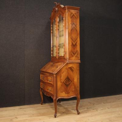 Elegant double body Italian display cabinet from the 1950s