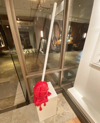 Elena Bulatova The Sweet Life Fuschia Red Corner Drip Lollipop Medium 