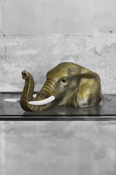 Elephant Head In Brass Edizioni Molto Handcrafted in Italy 
