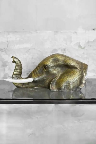 Elephant Head In Brass Edizioni Molto Handcrafted in Italy 