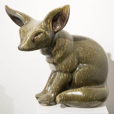 Elfriede Balzar Kopp Fox Fennec sculpture by Elfriede Balzar Kopp circa 1955