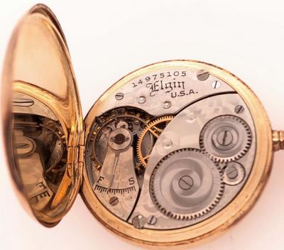 Elgin National Watch Company Antique Elgin 14 Karat Yellow Gold Pocket Watch