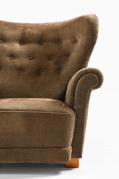 Elias Svedberg Scandinavian Modern Easy Chair in Birch and Fabric by Elias Svedberg 1940s