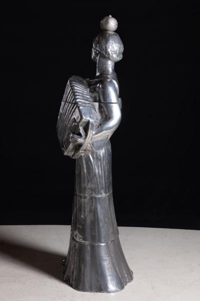 Eliel Saarinen Elliot Eames Saarinen Life Size Cast Aluminum Modern Sculpture titled Susie