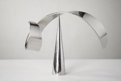 Elijah David Herschler Chrome Kinetic Table Top Mid Century Modern Sculptures 76