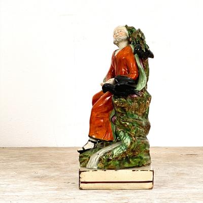 Elijah and the Raven Staffordshire Figure England 19th Century