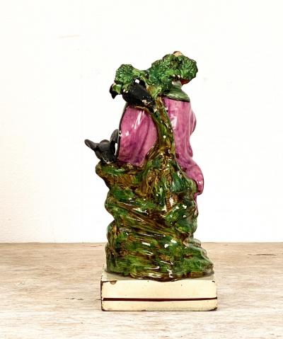 Elijah and the Raven Staffordshire Figure England 19th Century