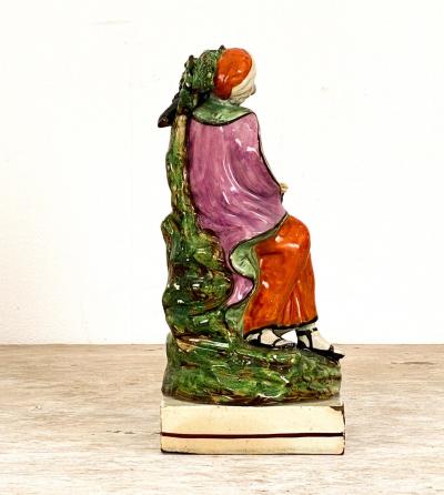 Elijah and the Raven Staffordshire Figure England 19th Century