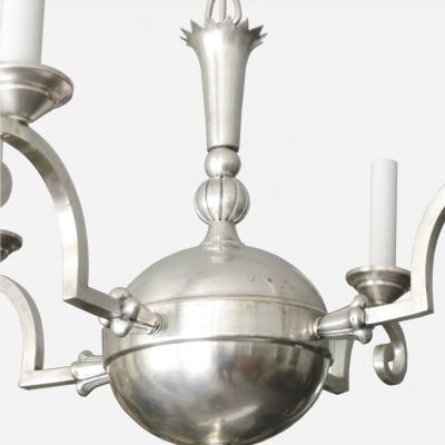 Elis Bergh ELIS BERGH DESIGNED 4 ARM SILVER PLATED CHANDELIER FOR C G HALLBERG SWEDEN
