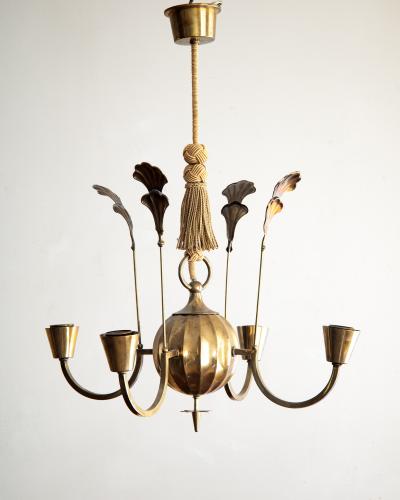 Elis Bergh Early 20th Century Chandelier by Elis Bergh