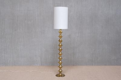 Elit AB Swedish Modern Sculptural Brass Floor Lamp by Elit AB 1960s
