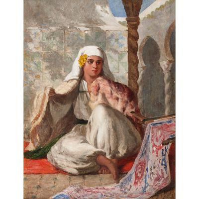 Eliza Florence Bridell Fox Orientalist portrait painting by Bridell Fox 1865